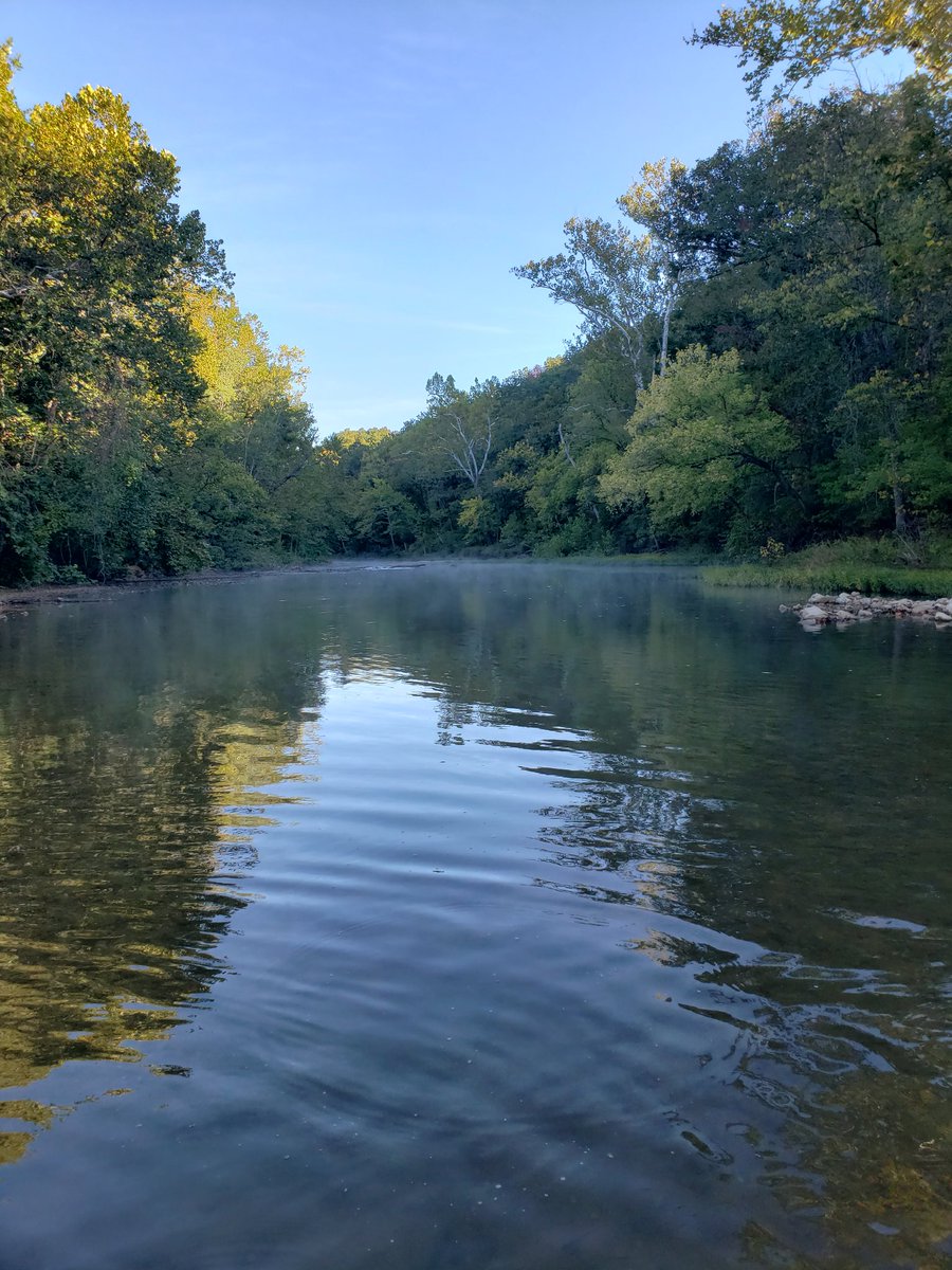 Calm afternoon over cool water