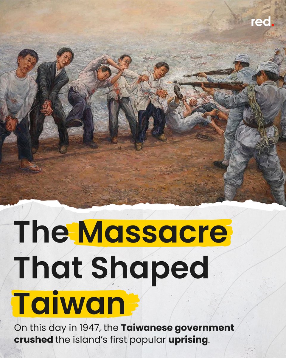 redstreamnet's tweet photo. Did you know that Chiang Kai-Shek, who shaped today’s Taiwan, was responsible for the massacre of over 30,000 people on the island?  Read on. 🧵 https://t.co/rLSI3hSLeG