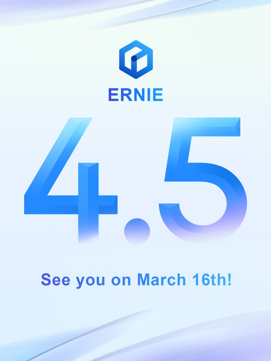 📢 ERNIE 4.5 launches on March 16!

As the latest foundation model in the ERNIE family, ERNIE 4.5 features significant enhancements in capabilities, plus native multimodal and reasoning abilities. Stay tuned!