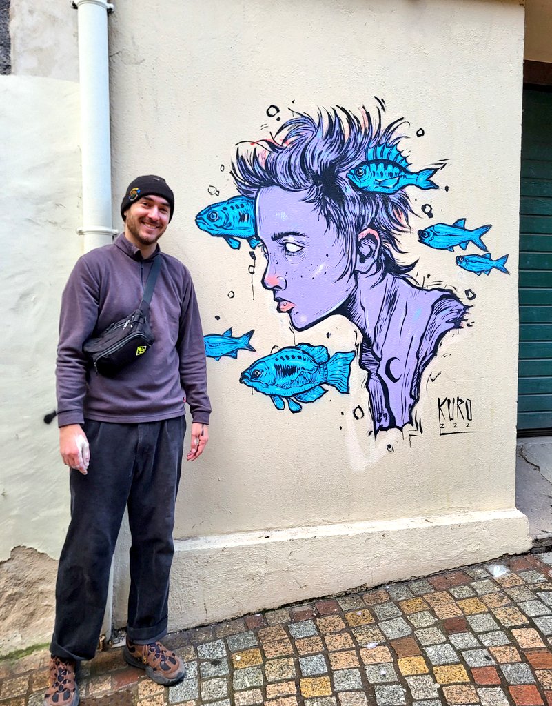 Kurotriple2's tweet image. De passage sur Clermont Ferrand en début d'année j'en ai profité pour y laisser une petite trace de mon passage 👻