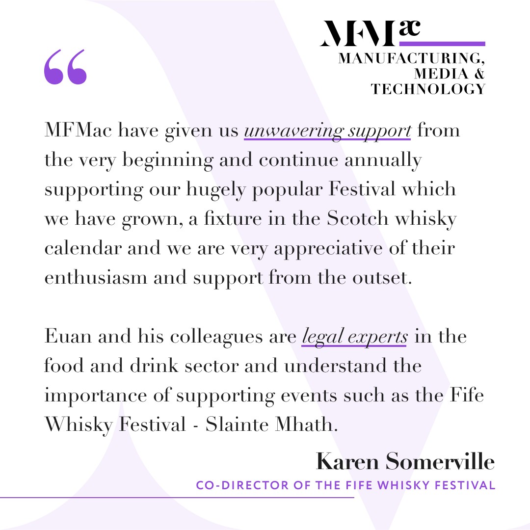 MFMac is delighted to champion Scottish Whisky as a key sponsor of the Fife Whisky Festival 2025. Having sponsored the Festival since 2018, this longstanding partnership underpins our commitment to Scotland's world-renowned whisky industry.

Read more: ow.ly/7Rq350V88n2