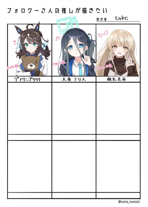 とりあえず3人分おわた・・・
3人ずつ完成したらあげていくかー 