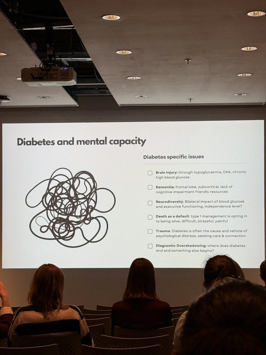 Alyssa Faulkner (@faulkner_alyssa) on Twitter photo I’m at #DUKPC25, and <a href="/DrRoseStewart/">Rose Stewart</a> is discussing safeguarding, and factors that can affect assessing ongoing capacity for adults with diabetes.
Capacity is an ongoing assessment, and someone should never be assessed as ‘not having capacity’, but think about what this looks like I’m at #DUKPC25, and <a href="/DrRoseStewart/">Rose Stewart</a> is discussing safeguarding, and factors that can affect assessing ongoing capacity for adults with diabetes.
Capacity is an ongoing assessment, and someone should never be assessed as ‘not having capacity’, but think about what this looks like