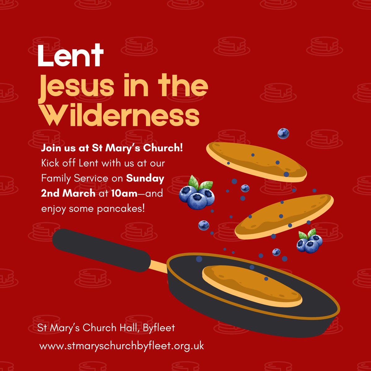 StByfleet's tweet image. Come and join us this Sunday for our family service at 10am!

#lent2025 #Byfleet #Church #JesusChrist #pancakes