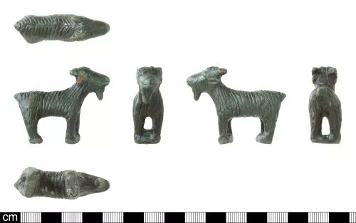 Take a look at this Roman figurine found near Kettlestone last year by a metal detector user, recorded by our team. Made from copper alloy, it depicts a goat. Associated with the god Mercury, they are often found in 'votive' contexts such as from shrines or water. #FindsFriday