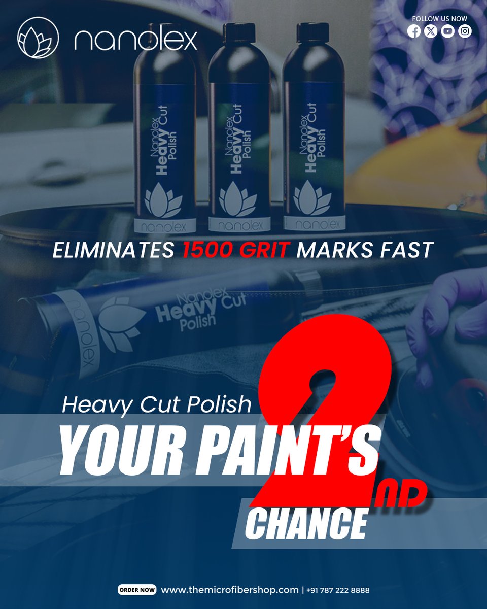 microfiber_shop's tweet image. 🚗 Serious Paint Correction Made Simple!
💎 Nanolex Heavy Cut Polish removes:
✅ Deep defects &amp;amp; sanding marks (1500 grit)
✅ Works with rotary &amp;amp; orbital machines
✅ Silicone-free formula for pure correction
🔥Precision. Performance. Perfection. #PaintCorrection #DetailingTools