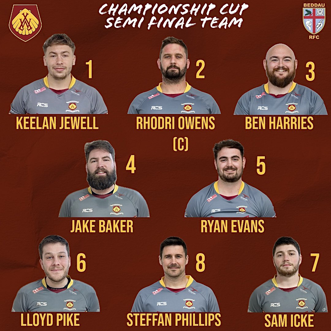 llanelliwands's tweet photo. SEMI FINAL TEAM 🚨

Our squad to face Beddau tomorrow in the WRU Championship Cup Semi Final!

Special mention to Rhydian Morgan, who makes his 250th appearance for the club!

#uppawands https://t.co/kPuobT73wv