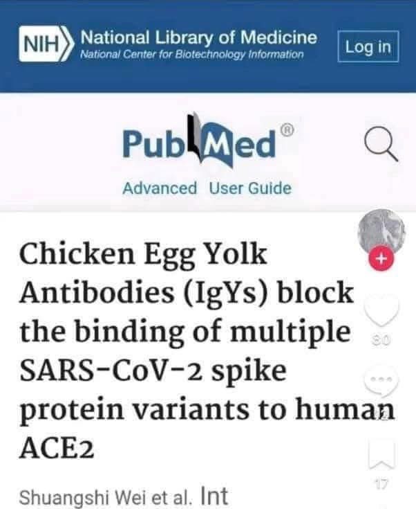 Why are they culling the hens with the trumped up "Bird Flu" PCR test excuse?   The real answer may be in this paper: