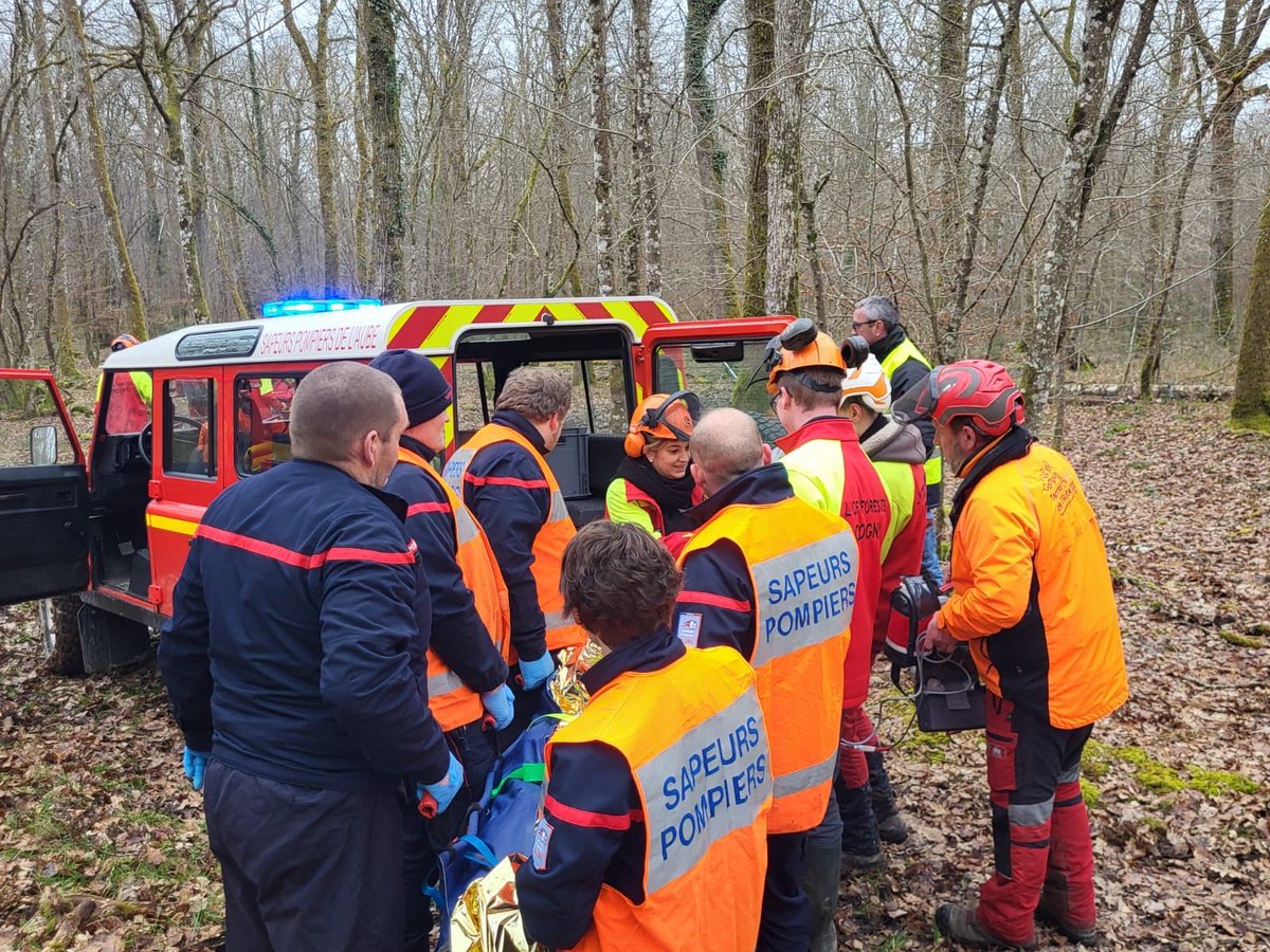 SDIS_10's tweet photo. #EXERCICE – Accident de tronçonneuse dans la forêt des Loges-Margueron
⚠️🌲 Le 6 février, les élèves et l’équipe du lycée forestier de Crogny, dont le Directeur et l’infirmier, ont participé à un exercice grandeur nature avec les sapeurs-pompiers de Chavanges et Chaource
#GQS https://t.co/DG3MH056Mi