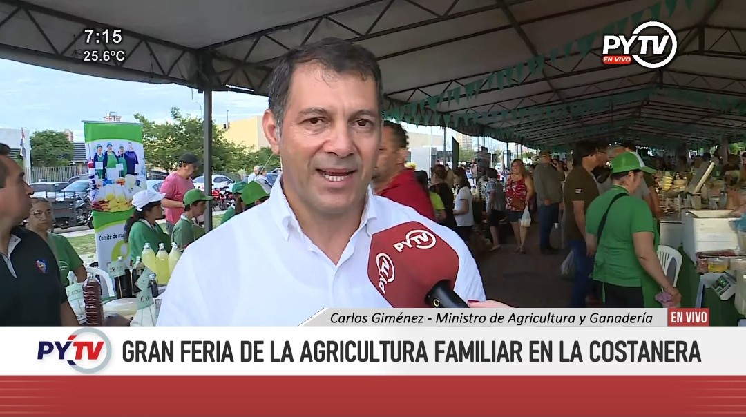 #DuplexNacional Móvil Eliana Ribera 

🗣️Habla el ministro del <a href="/magparaguay/">Mag Paraguay</a>, <a href="/CarlosGimnezGo1/">Carlos Giménez</a> 
🔷Se realiza Gran Feria de la Agricultura Familiar en la Costanera de Asunción