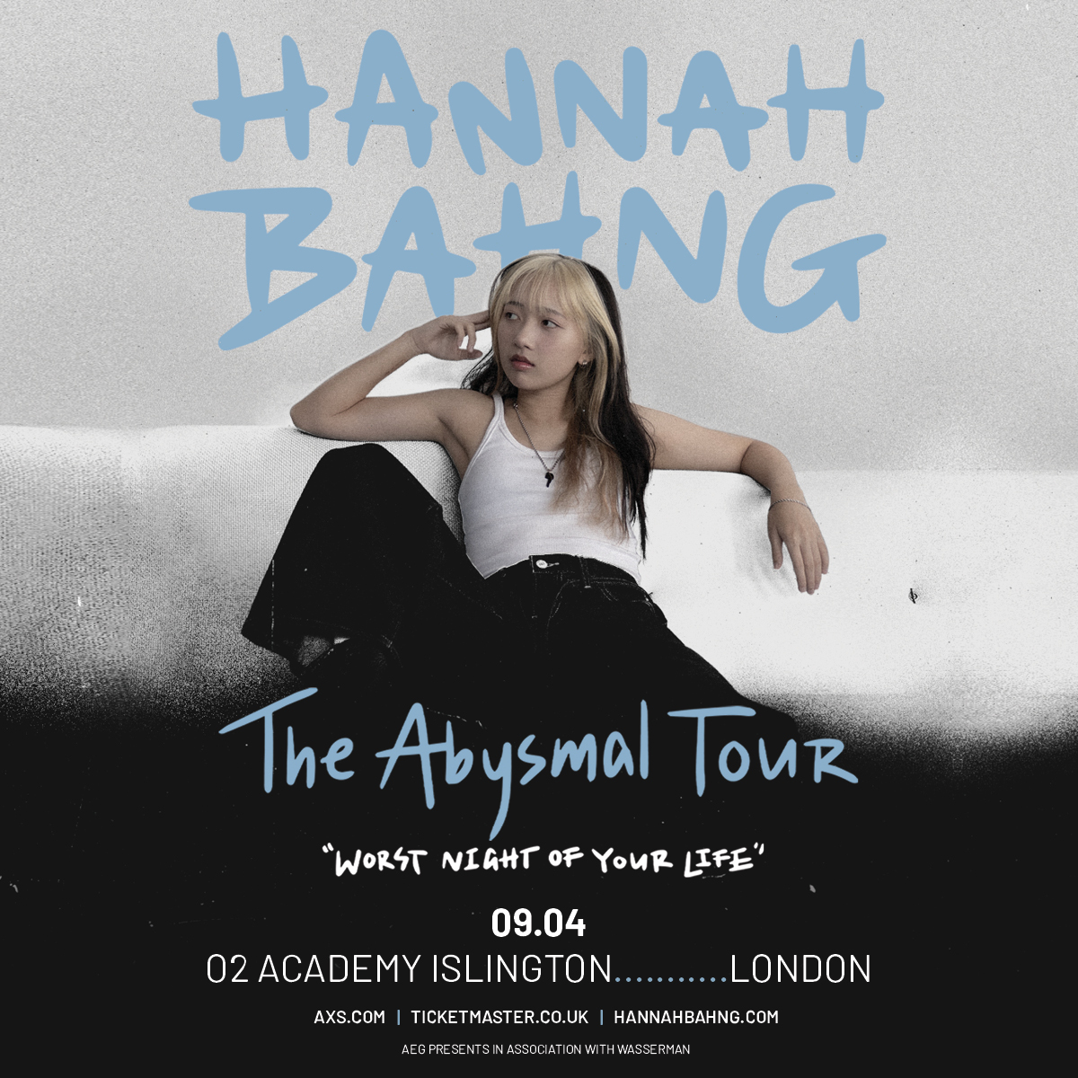 AEG Presents UK (@aeg_presents) on Twitter photo ON SALE NOW!
<a href="/hannahhbbahng/">hannah bahng</a> | <a href="/O2AcademyIsl/">O2 Academy Islington</a> | 9 April 2025
Tickets on sale NOW: aegp.uk/hannahbahng ON SALE NOW!
<a href="/hannahhbbahng/">hannah bahng</a> | <a href="/O2AcademyIsl/">O2 Academy Islington</a> | 9 April 2025
Tickets on sale NOW: aegp.uk/hannahbahng