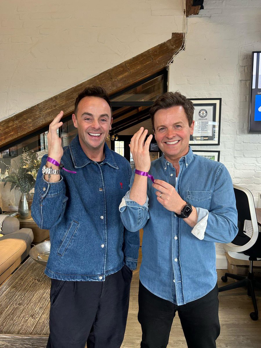 DaveShipley77's tweet photo. Massive thanks to @antanddec for wearing the wristbands we made in memory of my beautiful daughter Eve who sadly passed away in November. If anyone would like one, please get in touch. All proceeds going to Charity 💜💜💜 https://t.co/Kd2MG3Z8OK