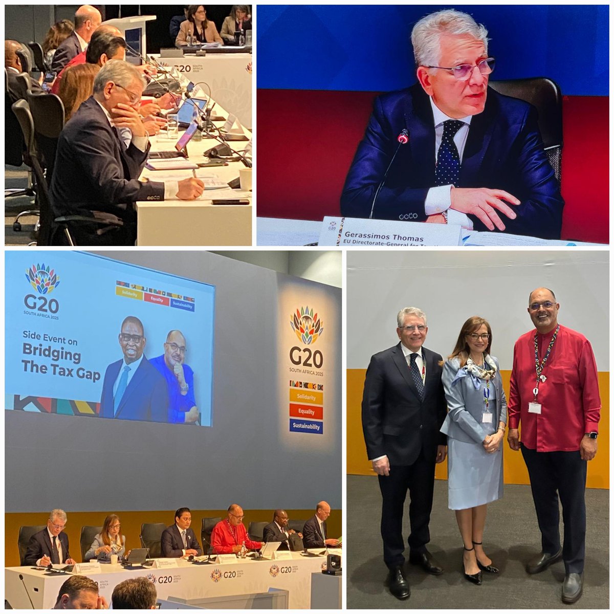 Gerassimos Thomas (@gerass_thomas) on Twitter photo Honoured to replace <a href="/VDombrovskis/">Valdis Dombrovskis</a> at the <a href="/g20org/">G20 South Africa</a> in South Africa 🇿🇦 Spoke at the event on Domestic Resource Mobilisation.
🇪🇺Team Europe supports partner countries’ efforts on DRM ➡️ Strong and digital tax administrations, Combatting illicit financial flows, Fighting tax gaps. Honoured to replace <a href="/VDombrovskis/">Valdis Dombrovskis</a> at the <a href="/g20org/">G20 South Africa</a> in South Africa 🇿🇦 Spoke at the event on Domestic Resource Mobilisation.
🇪🇺Team Europe supports partner countries’ efforts on DRM ➡️ Strong and digital tax administrations, Combatting illicit financial flows, Fighting tax gaps.