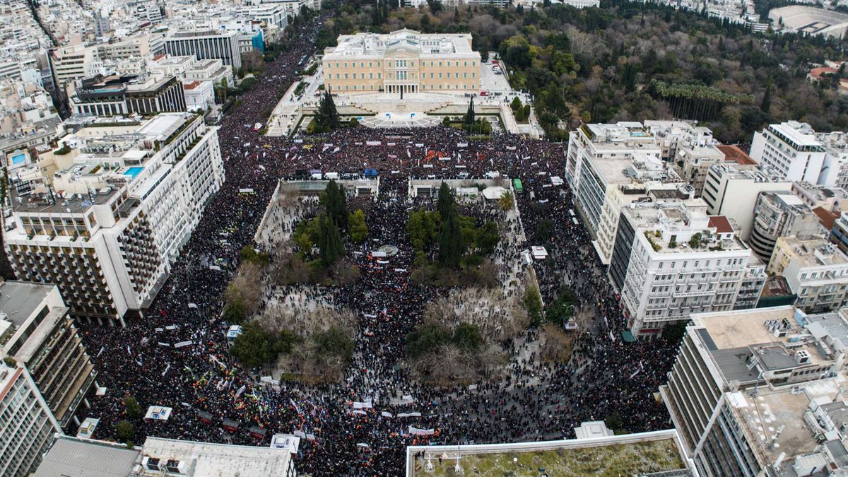 NOW
Athens 

ENORMOUS #strike rally 
February 28 Greece General #strike 

#τεμπη_εγκλημα #τεμπη #απεργια #strike #huelga #greve #28_Φλεβαρη
