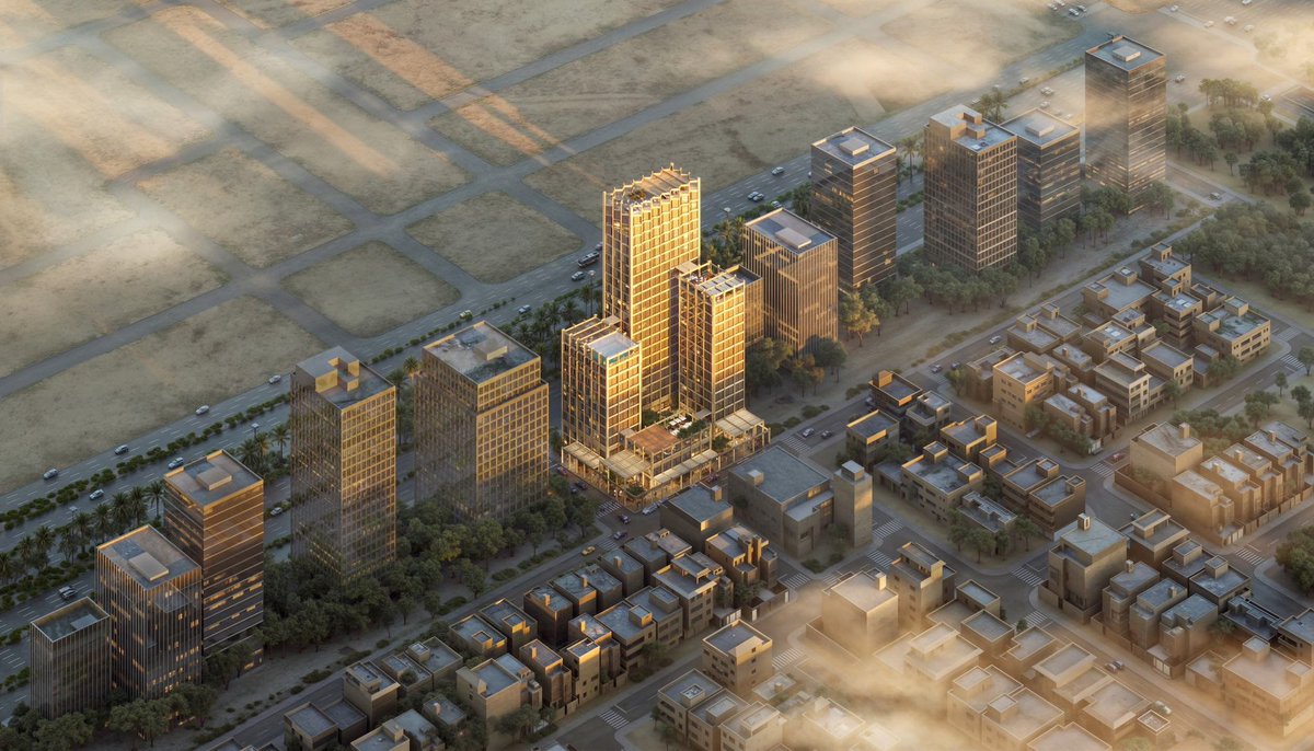 SaudiProject's tweet image. مشروع #ذا_فيليدج_تاور، برج سكني يقع على طريق الملك سلمان في الرياض، بتصميم مستوحى من العمارة السلمانية، بارتفاع 20 طابقًا، ويوفر 200 وحدة سكنية متنوعة مع مساحات مشتركة تجمع السكان وتعزز من تواصلهم