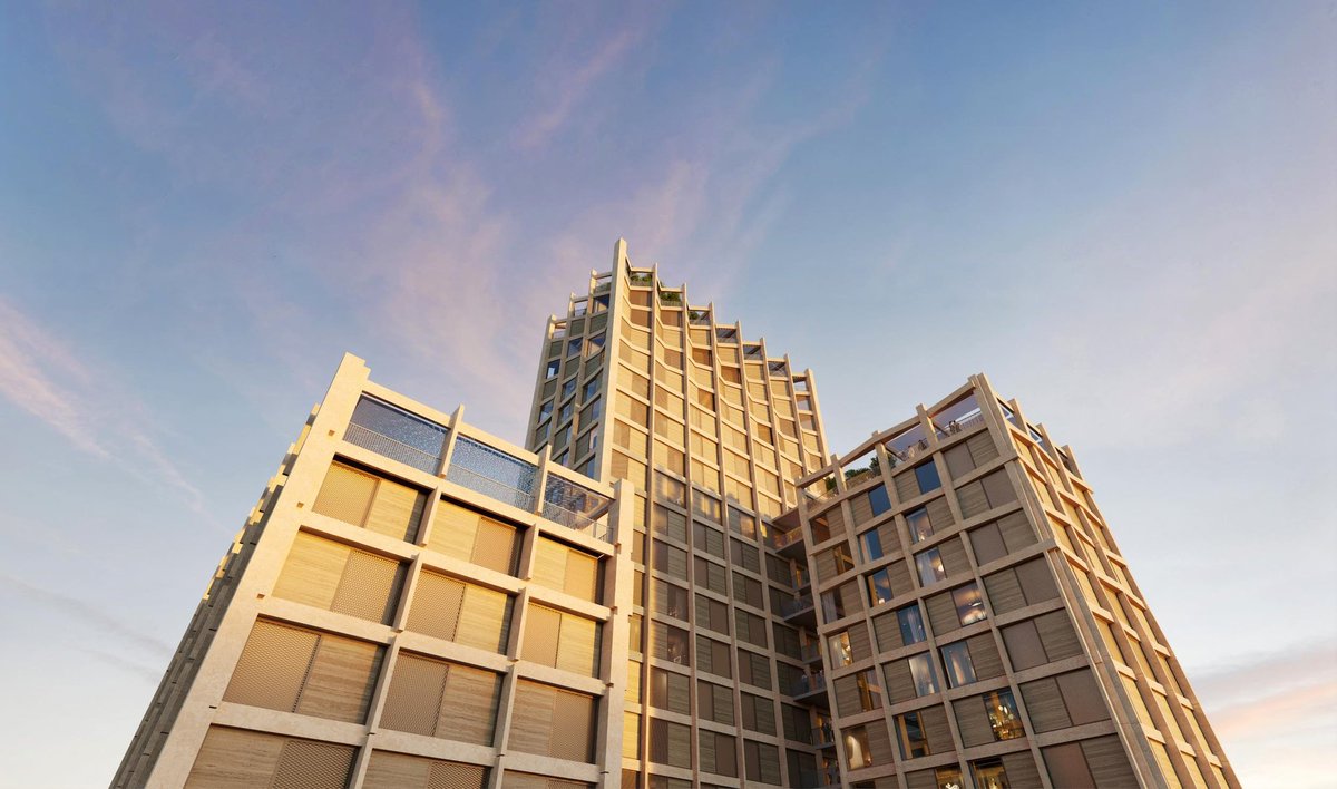 SaudiProject's tweet image. مشروع #ذا_فيليدج_تاور، برج سكني يقع على طريق الملك سلمان في الرياض، بتصميم مستوحى من العمارة السلمانية، بارتفاع 20 طابقًا، ويوفر 200 وحدة سكنية متنوعة مع مساحات مشتركة تجمع السكان وتعزز من تواصلهم