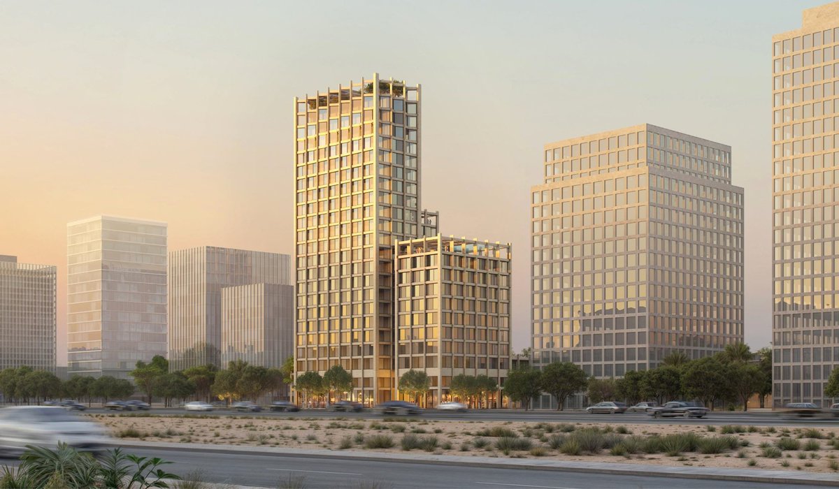 SaudiProject's tweet image. مشروع #ذا_فيليدج_تاور، برج سكني يقع على طريق الملك سلمان في الرياض، بتصميم مستوحى من العمارة السلمانية، بارتفاع 20 طابقًا، ويوفر 200 وحدة سكنية متنوعة مع مساحات مشتركة تجمع السكان وتعزز من تواصلهم