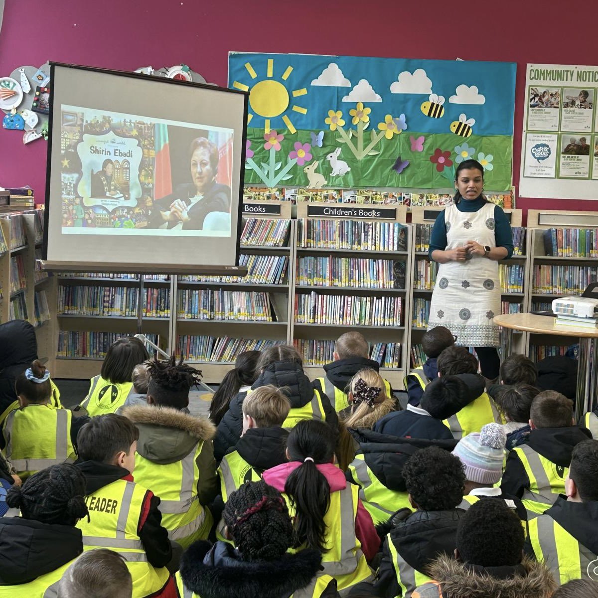 GreenwichLibs's tweet image. Children in years 3 and 4 from Rockcliffe Manor School enjoyed an engaging author visit from Ramya Julian at #SladeLibrary earlier this week! They learnt about inspiring human rights heroes and got to make their own hero mask 🦸‍♂️ #LoveYourLibrary