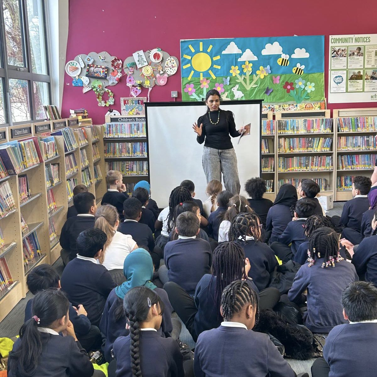 GreenwichLibs's tweet image. Children in years 3 and 4 from Rockcliffe Manor School enjoyed an engaging author visit from Ramya Julian at #SladeLibrary earlier this week! They learnt about inspiring human rights heroes and got to make their own hero mask 🦸‍♂️ #LoveYourLibrary