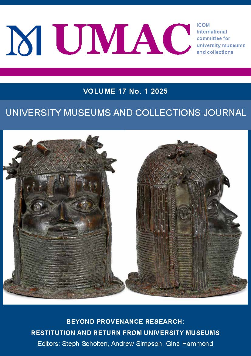 Beyond Provenance Research: Restitution and Return from University Museums and Collections. The first issue of the University Museums and Collections Journal for 2025 is now published and available on our website.

See the full version here:
umac.icom.museum/wp-content/upl…