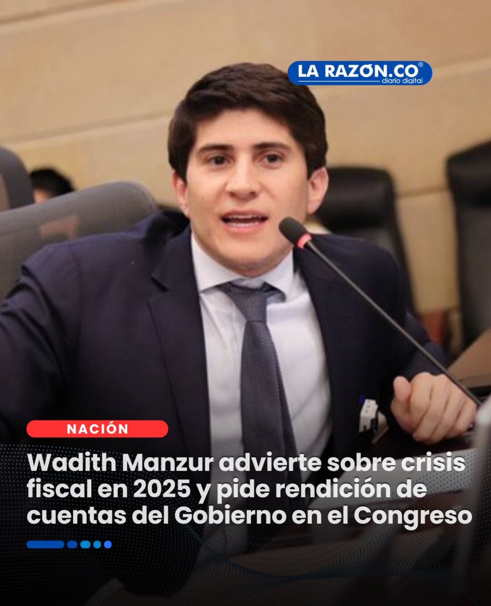 LA RAZÓN. CO (@larazonco) on Twitter photo Wadith Manzur advierte sobre crisis fiscal en 2025 y pide rendición de cuentas del Gobierno en el Congreso larazon.co/nacion/wadith-… vía <a href="/LaRazonCo/">LA RAZÓN. CO</a> Wadith Manzur advierte sobre crisis fiscal en 2025 y pide rendición de cuentas del Gobierno en el Congreso larazon.co/nacion/wadith-… vía <a href="/LaRazonCo/">LA RAZÓN. CO</a>