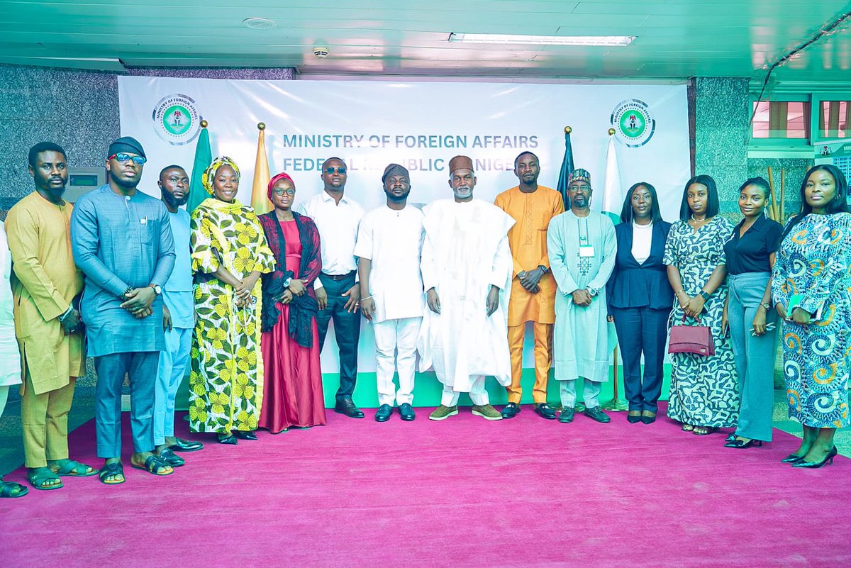 Hon. Yusuf Maitama Tuggar (@yusuftuggar) on Twitter photo Engaging with the media remains essential in shaping narratives that reflect Nigeria’s diplomatic and national objectives.
During a courtesy visit by President Bola Ahmed Tinubu’s Media Team <a href="/PBATMediaCentre/">President Bola Ahmed Tinubu Media Centre</a>, led by the Special Assistant to the President on Social Media Engaging with the media remains essential in shaping narratives that reflect Nigeria’s diplomatic and national objectives.
During a courtesy visit by President Bola Ahmed Tinubu’s Media Team <a href="/PBATMediaCentre/">President Bola Ahmed Tinubu Media Centre</a>, led by the Special Assistant to the President on Social Media