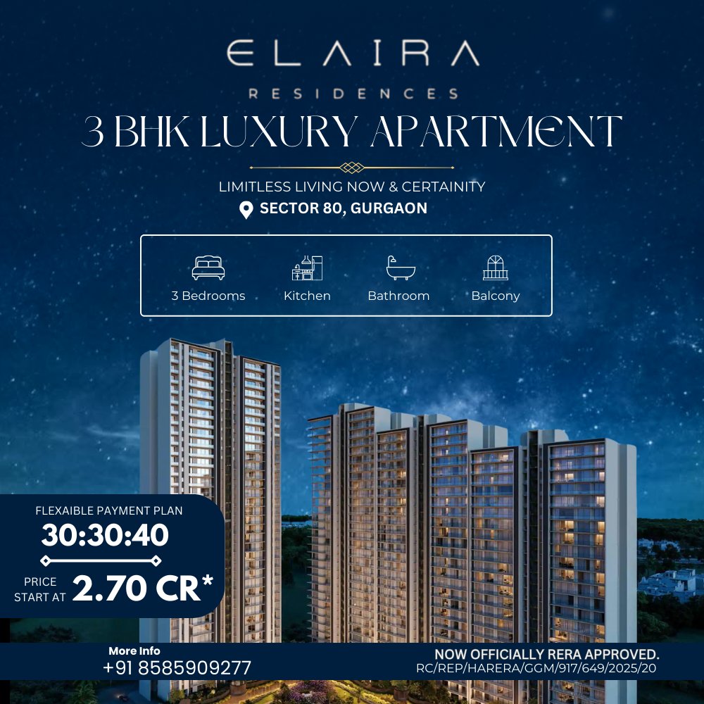 apnabroker's tweet image. Conscient Launching Soon! Luxurious 3 BHK Highrise Apartments. 3 BHK ₹2.70 Cr* onwards

Visit Website : apnabroker.co
Call Now : +91 85859 09277

#3bhk #apnabroker #conscientparq #sector80 #gurgaon #sector80gurgaon #apartment #flat #flatforsale #luxurylifestyle