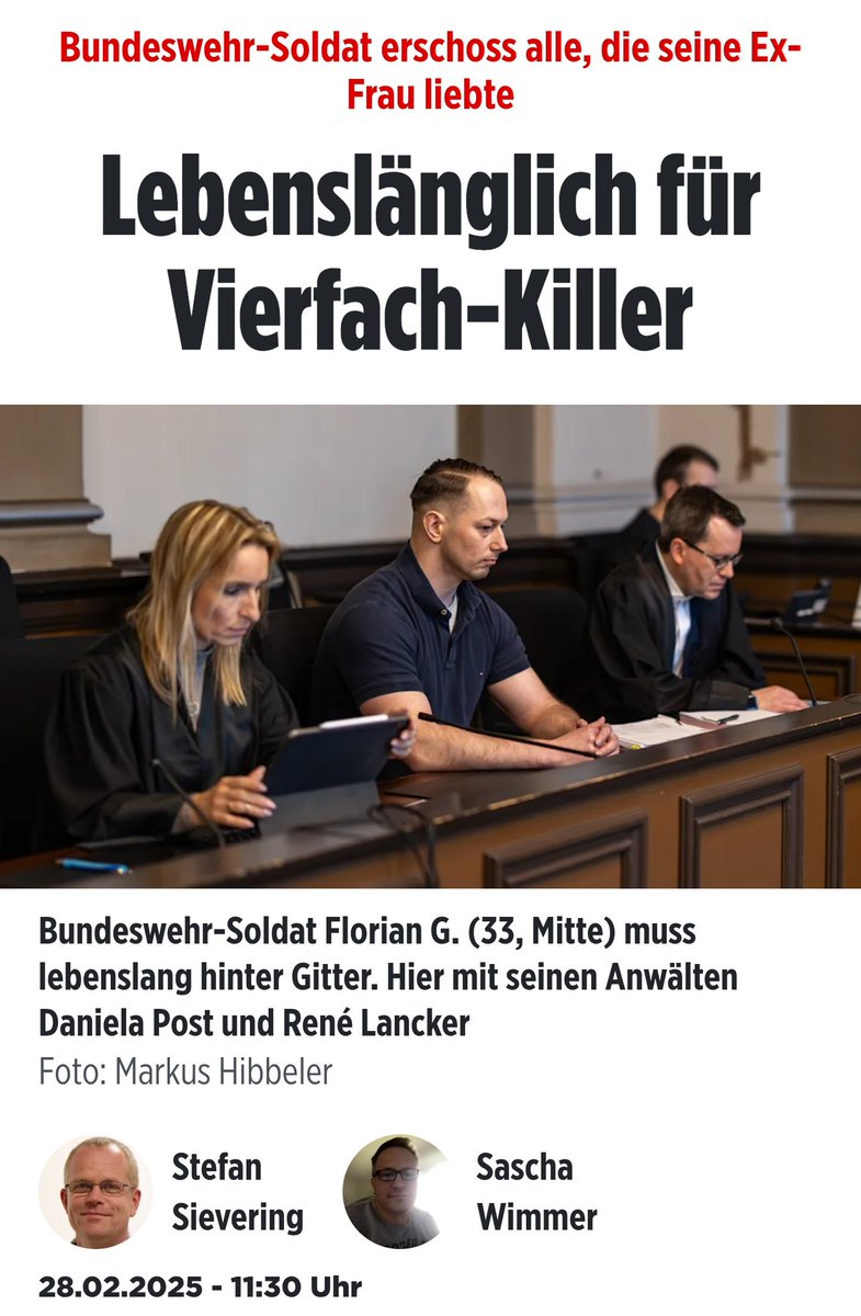 „Rein, suchen, vernichten, fertig“

Deutscher Soldat erschießt 4 Menschen, darunter ein erst DREI Jahre altes Kind.

Sein Vorname: Florian.

Wo bleibt denn euer Aufschrei?