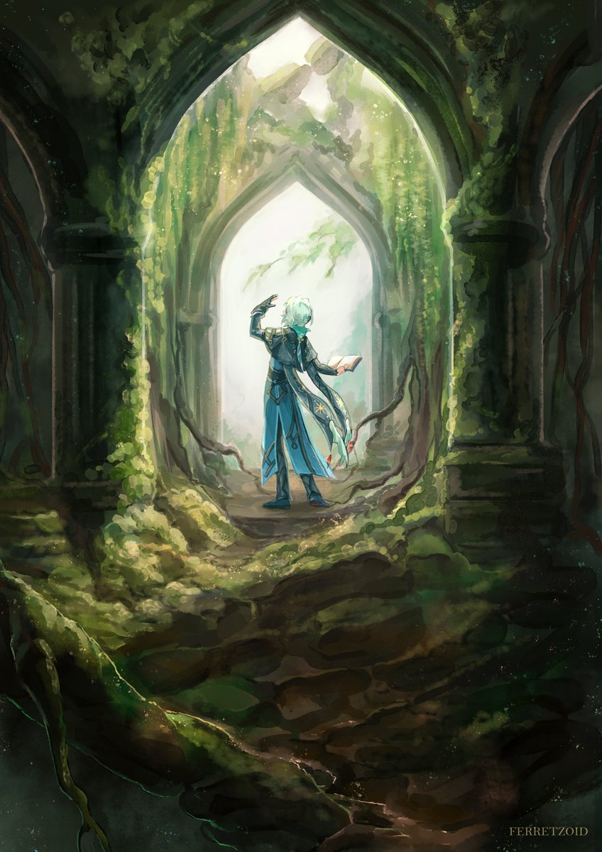 ferretzoid's tweet image. the grove of epiphany #Anaxa #HonkaiStarRail #アナイクス