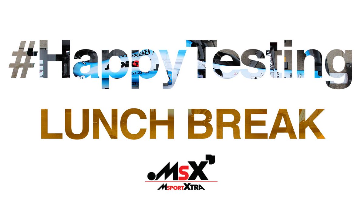 MsportXtra's tweet image. #F1 #HappyTesting LUNCH !! Times at 12pm (CET). #MsportXtra #F1Testing