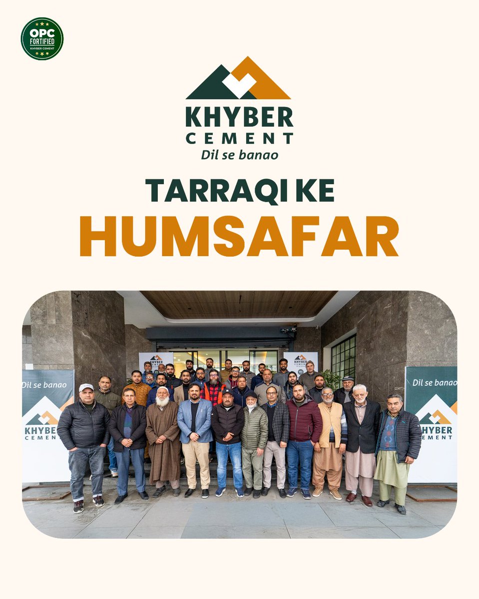 KhyberCement_'s tweet photo. Har Dil Ek Sath Mazbooti Ki Ore!
#KhyberCement #DilSeBanao #Dealers #Retailers #HeartOfKashmir #OPCFortified #DilSeBanao #OPC53 #OPC43 https://t.co/3m3m9nvwdE