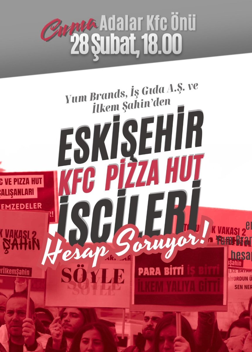 Esra17407398's tweet photo. Krizin yükünü patronlar ödesin işçiler değil
#ilkemsahin
#yumbrands 
#yalıyısatmaasıode
@adalet_bakanlik 
@csgbakanligi 
@RTErdogan https://t.co/5dcCf0Hv0O