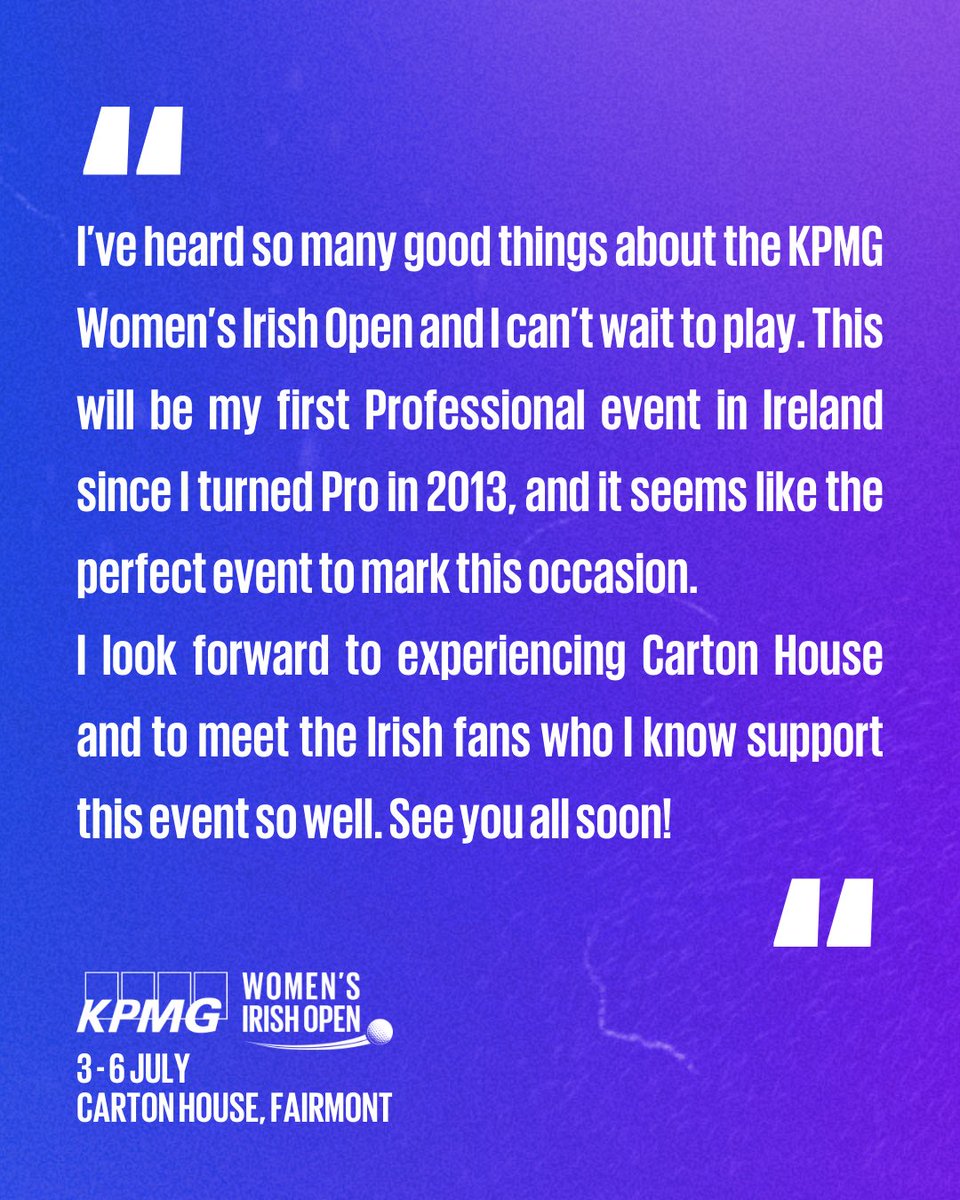 KPMG Women's Irish Open (@kpmgwomensopen) on Twitter photo 🚨CHARLEY HULL CONFIRMED 🚨
We are thrilled to announce that golfing superstar, <a href="/HullCharley/">Charley Hull</a> will be competing in the 2025 KPMG Women’s Irish Open 🏆
Tickets 🎟️: kpmgwomensirishopen.ie/tickets?ftredi… 🚨CHARLEY HULL CONFIRMED 🚨
We are thrilled to announce that golfing superstar, <a href="/HullCharley/">Charley Hull</a> will be competing in the 2025 KPMG Women’s Irish Open 🏆
Tickets 🎟️: kpmgwomensirishopen.ie/tickets?ftredi…