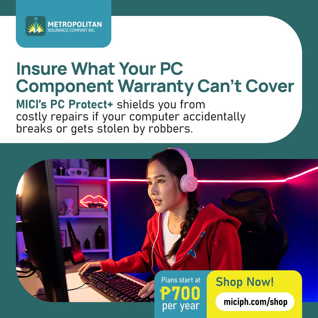 MICI_PH's tweet photo. 🖥️ Get Protection Beyond Your PC's Warranty! 🖥️

🛡️ MICI's PC Protect+ reimburses your spending in case your computer gets accidentally damaged or stolen. Learn more here: https://t.co/ohqjgrauMJ https://t.co/rgFrtBb9ui