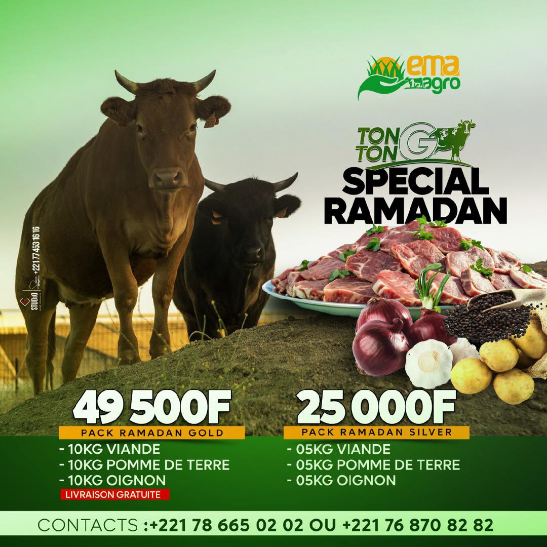 Ramadan approche 🕌

Faites le plein de viande et de légumes avec nos packs spéciaux.

🚚 Livraison gratuite sur le Pack Gold !

📞 Commandez vite 👉 78 665 02 02 / 76 870 82 82