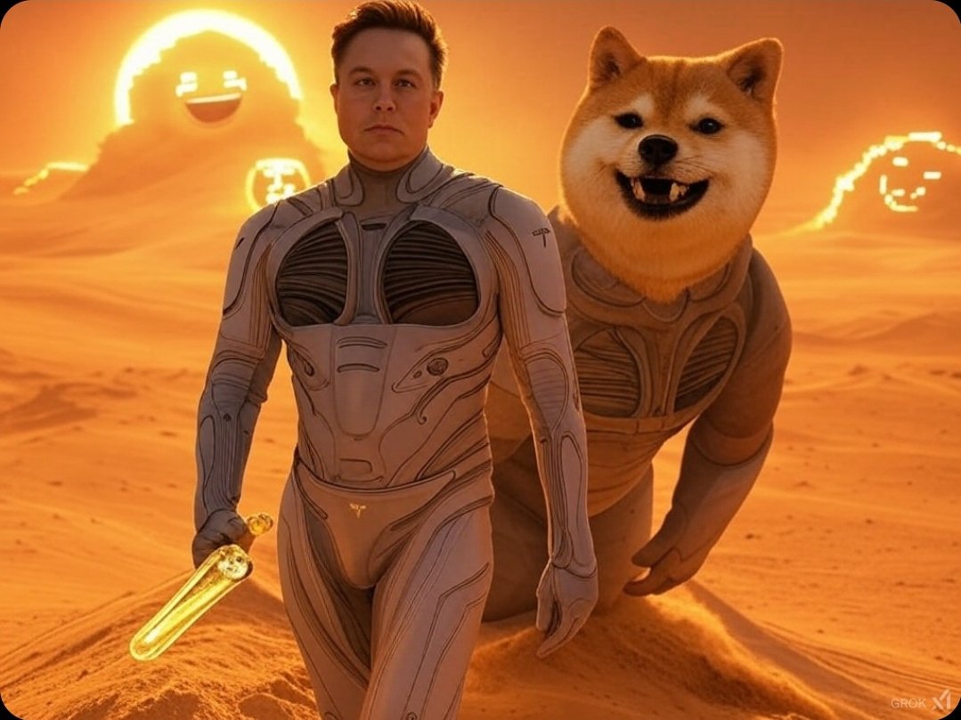 westerns1978's tweet image. Elon’s ‘Who controls the memes, controls the Universe’ is pure Baron Harkonnen energy! As a Dune obsessive, I say memes are the new spice — X is our Arrakis.  #DuneVibes #SpiceMustFlow #MemeLordMusk

x.com/cb_doge/status…