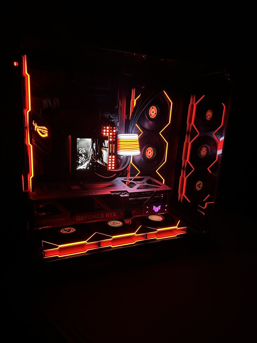 Customer went big with this Itachi Build. <a href="/AMD/">AMD</a> 9800x3d <a href="/NVIDIAGeForce/">NVIDIA GeForce</a> 5080. <a href="/GlobalLianli/">LIAN LI Global</a>  TL LCD Fans and Vision Case. 128 GB <a href="/CORSAIR/">CORSAIR</a> Ram.