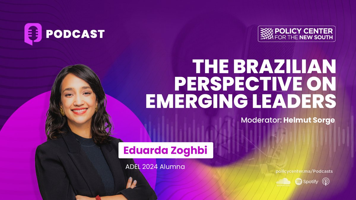 Policy Center for the New South (@policycenterns) on Twitter photo 🎙️ Replay of our #podcast on the growing influence of the #GlobalSouth! 2024 <a href="/ADEL_PCNS/">Atlantic Dialogues Emerging Leaders</a> alumna <a href="/duda_zoghbi/">Eduarda Zoghbi</a> discusses how young #leaders are reshaping power dynamics and advocating for inclusive, multilateral solutions, emphasizing the importance of their #inclusion in global 🎙️ Replay of our #podcast on the growing influence of the #GlobalSouth! 2024 <a href="/ADEL_PCNS/">Atlantic Dialogues Emerging Leaders</a> alumna <a href="/duda_zoghbi/">Eduarda Zoghbi</a> discusses how young #leaders are reshaping power dynamics and advocating for inclusive, multilateral solutions, emphasizing the importance of their #inclusion in global