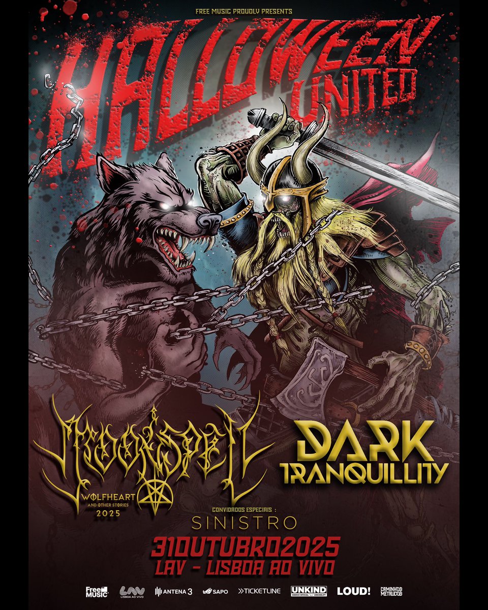 Moonspell (@moonspell) on Twitter photo Just announced 🎃
#moonspell <a href="/dtofficial/">Dark Tranquillity</a> and #sinistro
Tickets:
ticketline.sapo.pt/evento/91783
Come to us 🐺 Just announced 🎃
#moonspell <a href="/dtofficial/">Dark Tranquillity</a> and #sinistro
Tickets:
ticketline.sapo.pt/evento/91783
Come to us 🐺