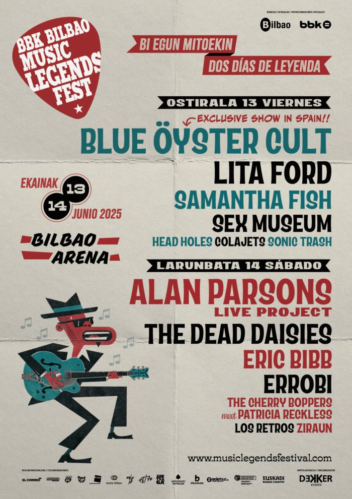 Ultrasonicos1's tweet image. Cerrado el cartel del BBK #Bilbao Music Legends Fest que se celebrará los días 13 y 14 de junio en el @BilbaoArena de #Miribilla. Destaca el concierto exclusivo de @theamazingBOC. Además @TheDeadDaisies o @EricBibb se suman al cartel.
@Dekkerevents 
lc.cx/awlkNC