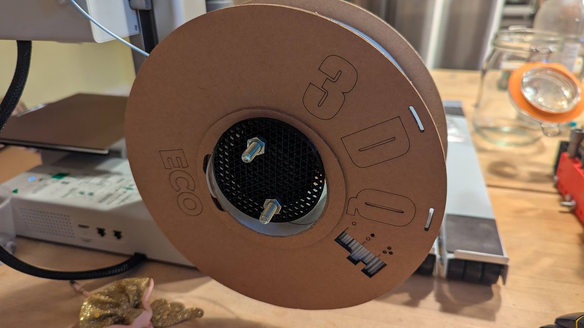 I love the filament that @3dqf produces in Leigh! However the large inner diameter of their spools isn't considered in the design of a lot of spool holders. I'm pointing the finger at you spool holder designer of the Bambu A1 Mini! The solution for me was an inner sleeve.