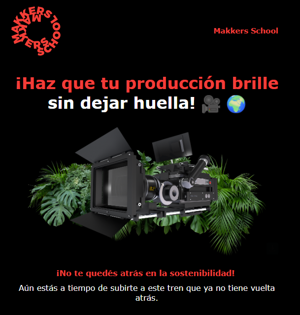 🎥​♻️Curso de Sostenibilidad en la Producción Audiovisual con <a href="/MrsGreenfilm/">MrsGreenfilm</a> !! 📅 Del 19 al 30 de mayo de 2025 L a V, de 16:00 a 20:00h. Duración del curso: 40 horas. Modalidad: Presencial en Madrid y online en directo. Plazas Limitadas. +info 👇​
makkers-school.com/formacion/curs…