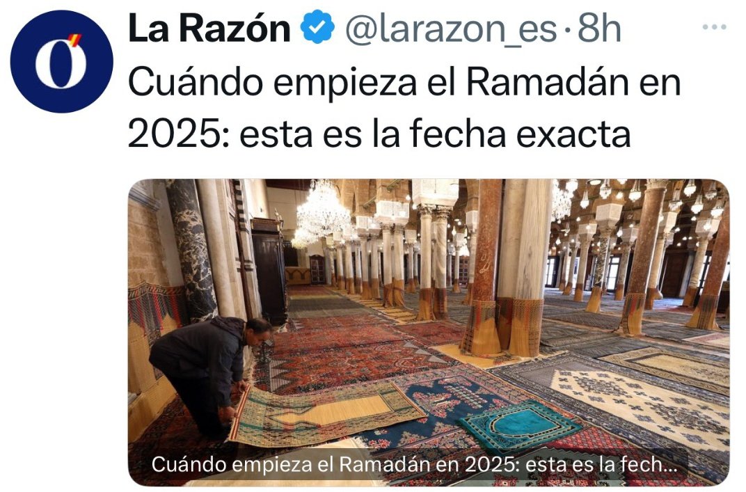 El miércoles día 5 de Marzo empieza la Cuaresma  y termina el 17 de Abril Jueves Santo.
El Ramadán nos importa una mierda porque no es nuestra cultura.
#StopInvasion