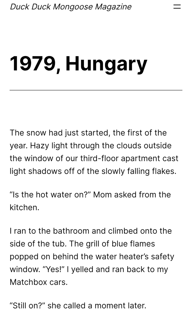 Zary Fekete (@zaryfekete) on Twitter photo A childhood afternoon in the carpet with Matchbox cars... A broken water heater... It is an honor to have a short flash with <a href="/DukDukMongoose/">Duck Duck Mongoose Magazine</a> #writerscommunity #writingcommunity duckduckmongoose.wordpress.com/publication-2/… A childhood afternoon in the carpet with Matchbox cars... A broken water heater... It is an honor to have a short flash with <a href="/DukDukMongoose/">Duck Duck Mongoose Magazine</a> #writerscommunity #writingcommunity duckduckmongoose.wordpress.com/publication-2/…