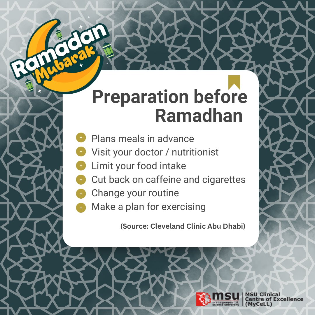 MSUMyCeLL's tweet photo. ✨ Get Ready for Ramadan! ✨
May this Ramadan be a month of peace, blessings, and self-improvement! 🌟
#RamadanPrep #FastingReady #SpiritualJourney https://t.co/92016FnQrs