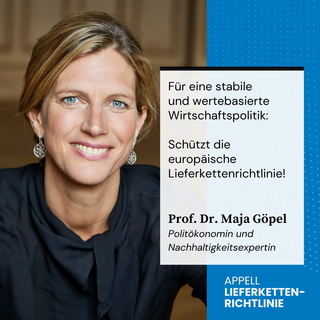 Gerade jetzt ist es wichtig, dass Europa einen klaren Kurs beibehält, was zukunftsfähiges und faires Wirtschaften ausmacht. Vereinfachungen bei der Umsetzung - besonders bürokratischerr Aufwand - kein Thema. Aber kein Rollback hinter die Verbindlichkeit.

appell-lieferkettenrichtlinie.de