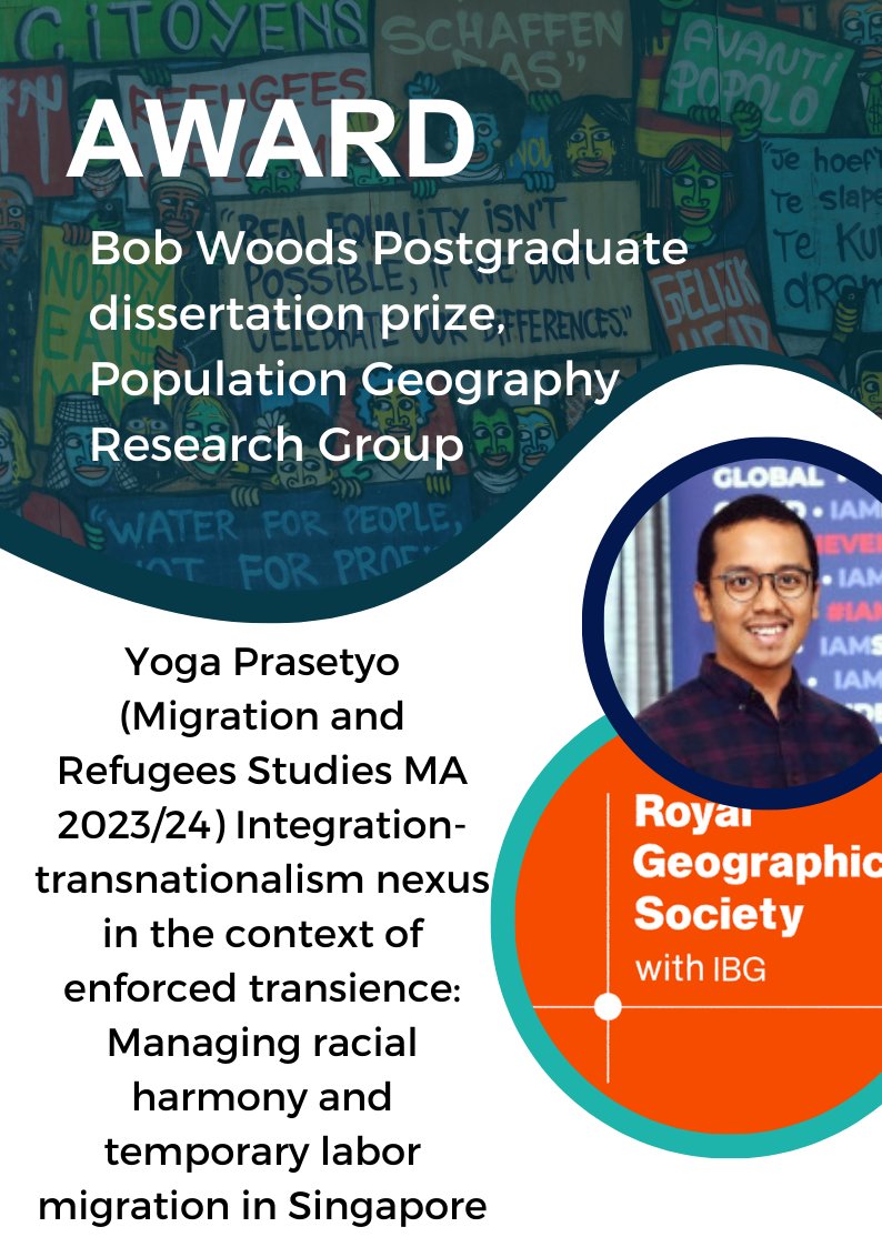 It's a hat-trick! Many congratulations to our alumnus Yoga Prasetyo for winning the Bob Woods  prize for postgraduate dissertations for his thesis The committee describes the dissertation as "expertly written, offering conceptually novel findings and discussion".
Well done Yoga!