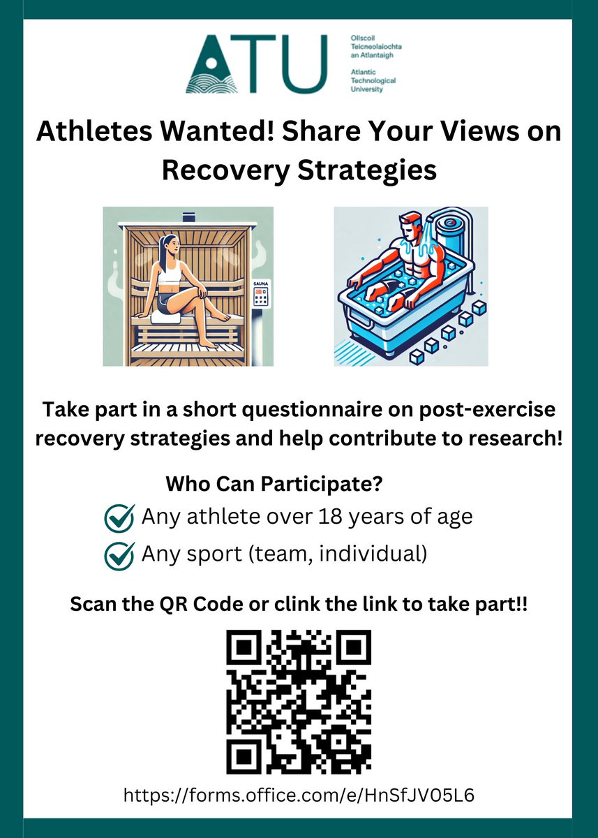 Kevin Gavin (@kevin_gavin9) on Twitter photo π’ Athletes Wanted! πββοΈποΈββοΈπββοΈ
Help us understand recovery strategies in sports!
π¨ Take our 10-min survey
β
Open to all athletes (team & individual)
β
Must be 18+
β
Anonymous & quick!
π Click the link or scan the QR code to take part!
π forms.office.com/e/HnSfJV05L6 π’ Athletes Wanted! πββοΈποΈββοΈπββοΈ
Help us understand recovery strategies in sports!
π¨ Take our 10-min survey
β
Open to all athletes (team & individual)
β
Must be 18+
β
Anonymous & quick!
π Click the link or scan the QR code to take part!
π forms.office.com/e/HnSfJV05L6