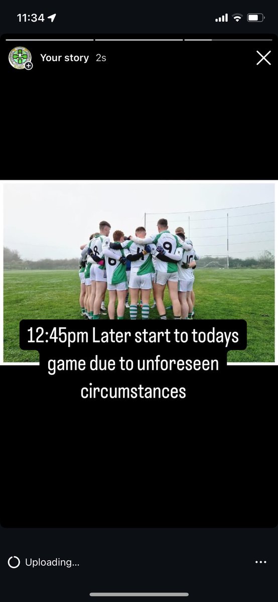 Later start to todays game at 12:45pm.