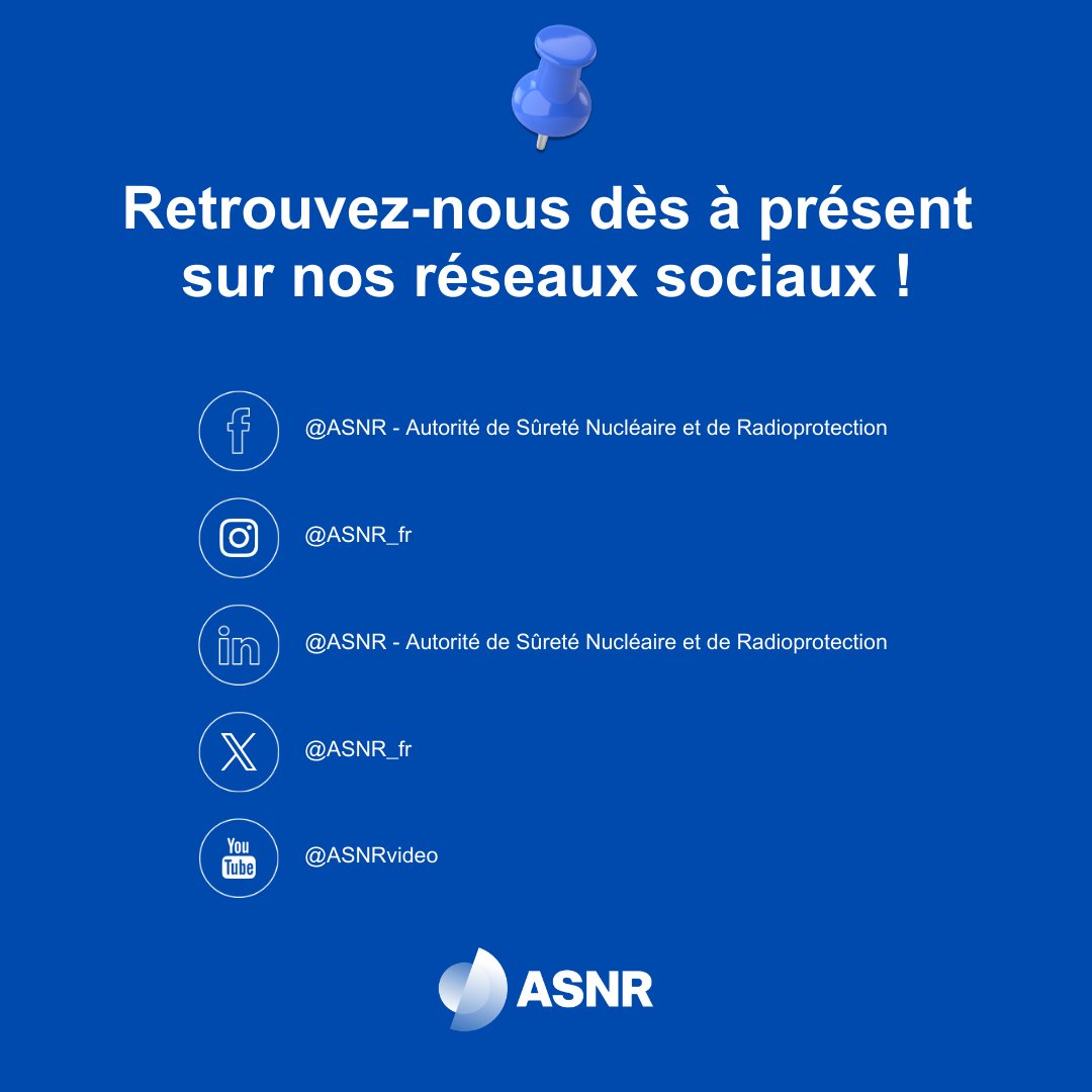 🚨Ce compte – <a href="/IRSNFrance/">IRSN France ➡️ @ASNR_Fr 📌</a> – est inactif.                      🔔Suivez-nous désormais sur @ASNR_Fr.
         
 Retrouvez-nous aussi sur nos différents réseaux
 sociaux 👇

#sûreté #nucleaire #radioprotection #nuclearsafety #RadiationProtection